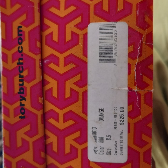 Tory Birch leather ballet flats, orange, rounded toe size 8.5 (like new) - Picture 10 of 10